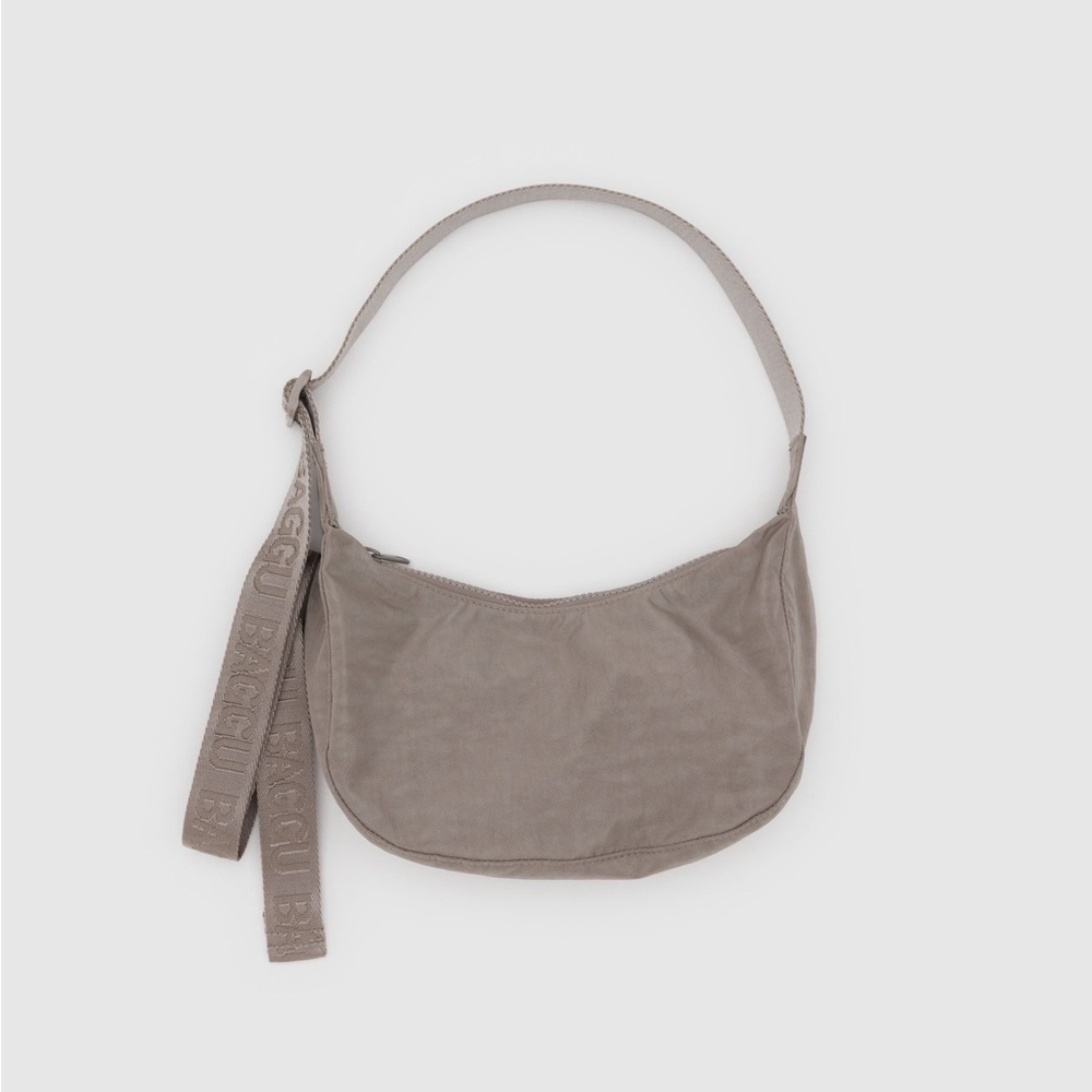 NWT Baggu Small Nylon Crescent Bag- Dove